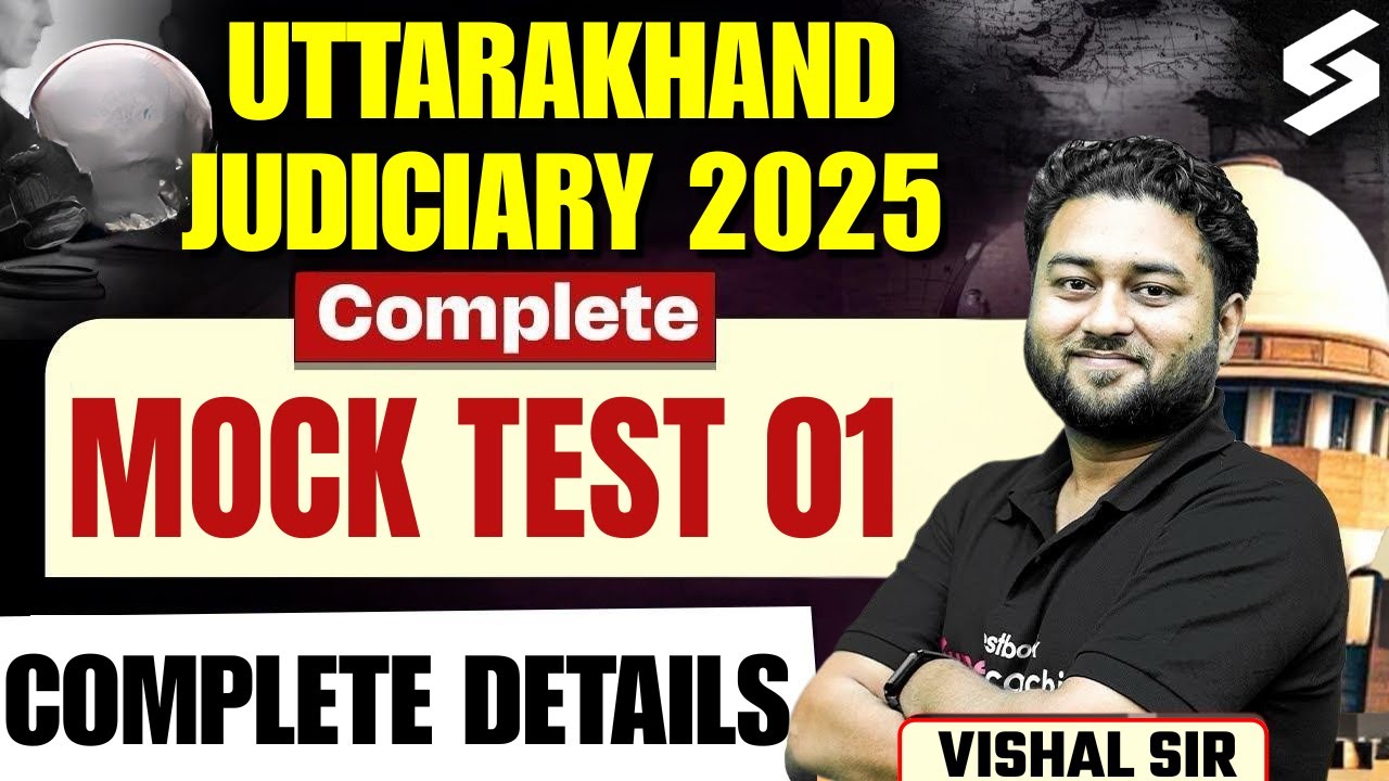 Mock Test For Uttarakhand Judiciary 2025 Exam | UK Judiciary Exam 2025 | Part 01 | By Vishal Sir