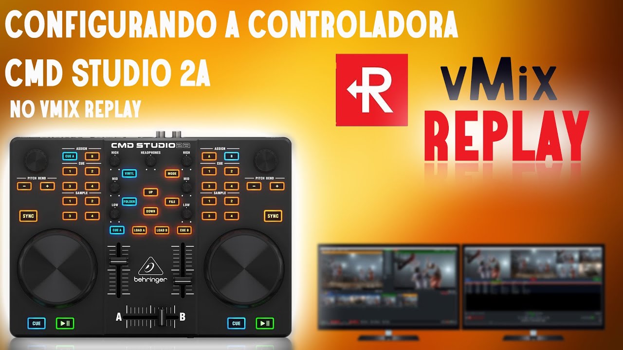 AULA REPLAY VMIX  CONFIGURANDO CONTROLADORA CMD STUDIO 2A NO VMIX REPLAY .