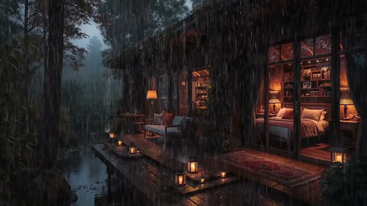 8 Hours of Soft Amazon Rain | Calm Emotions & Restful Deep Sleep 🌿😴