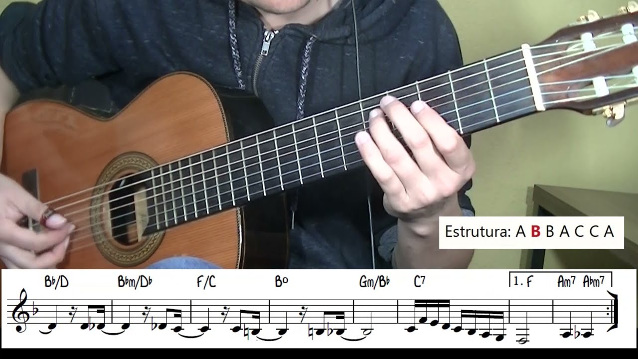 Violão de 7 cordas - Bola Preta (Jacob do Bandolim) + playback + partitura