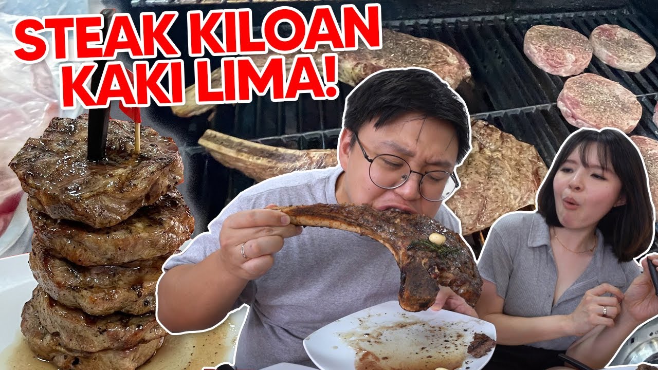 JUALAN STEAK MEWAH KAKI LIMA !! PAKE DAGING APAAN ??