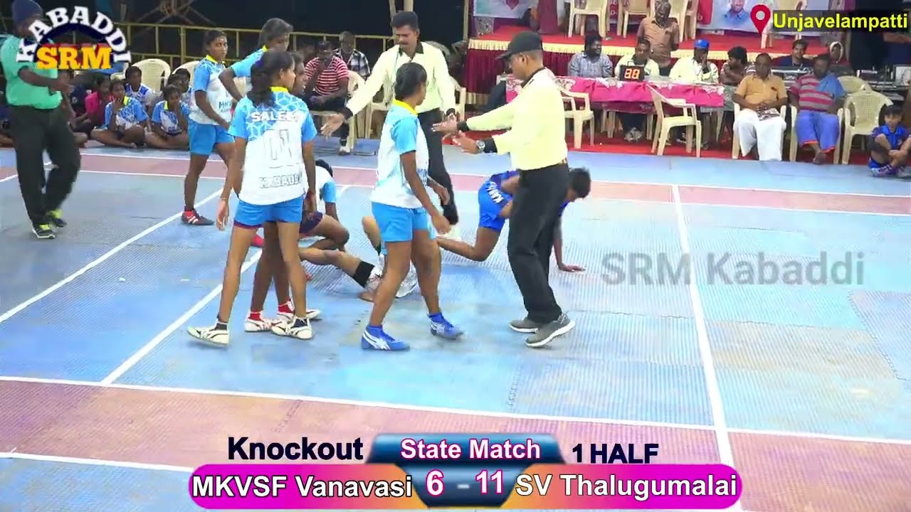MKVSF Vanavasi Vs SV Thalugumalai /State Level Girls Kabaddi @Unjavelampatti #Live#SRMkabaddi