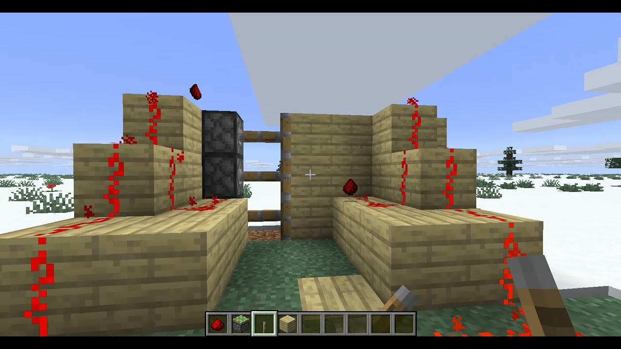 puerta de redstone para principiantes (creativo)