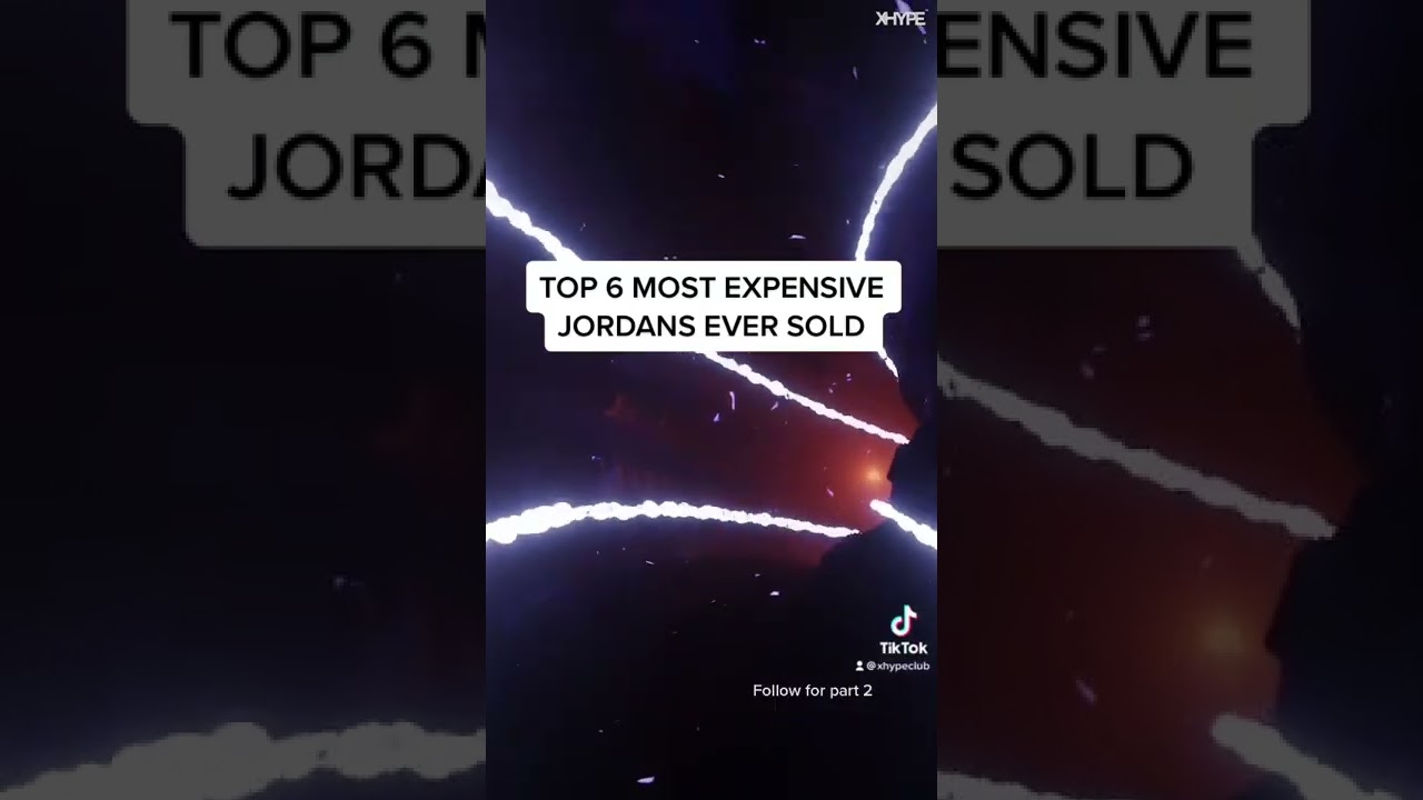 Top 6 Most Expensive Jordans Ever Sold 👟💰#💰 #jordans #👟 #topten #airjordan #expensive #top