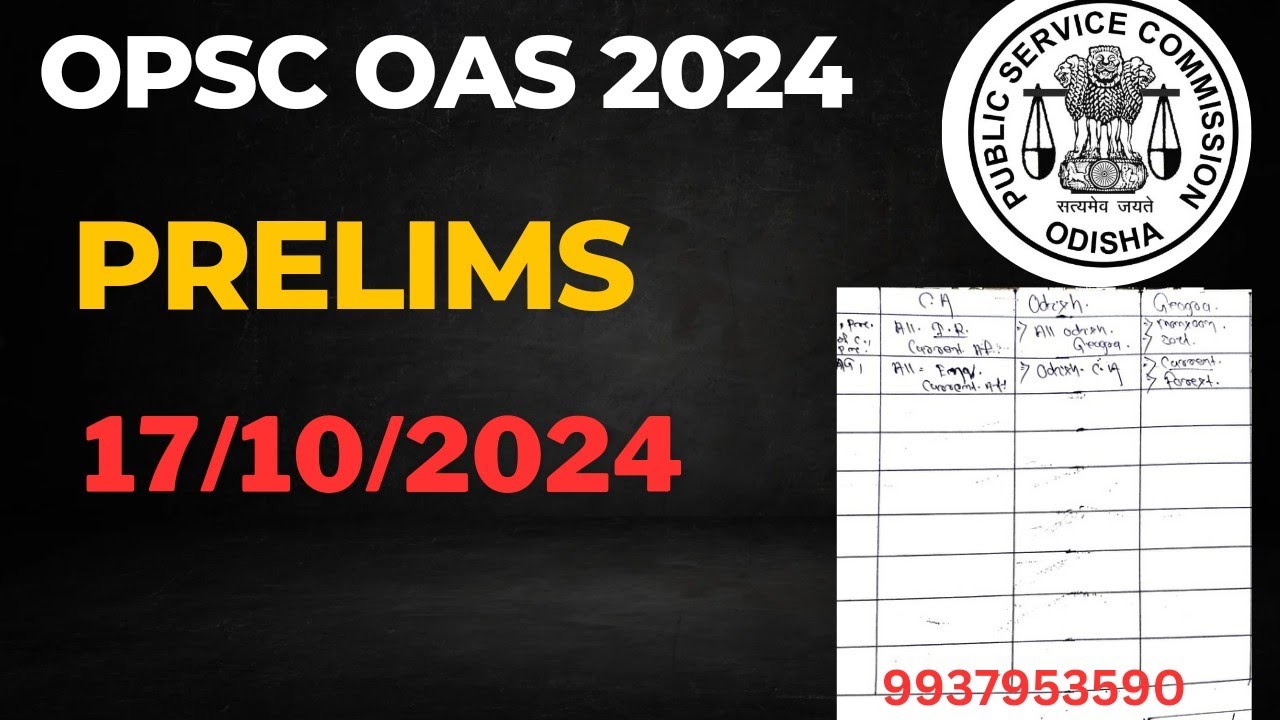 OPSC  OAS, 17/10/2024