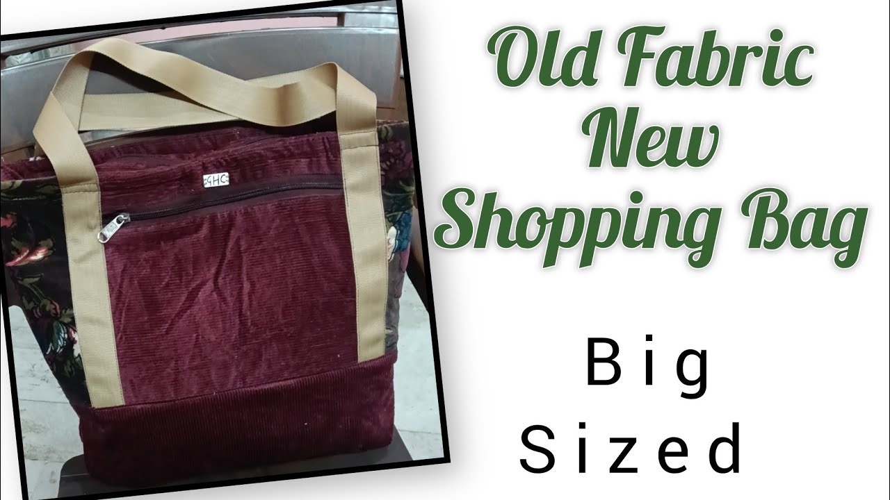 Old Fabric New shopping Bag | Big sized shopping Bag | easy to make at home# golden heart creation 