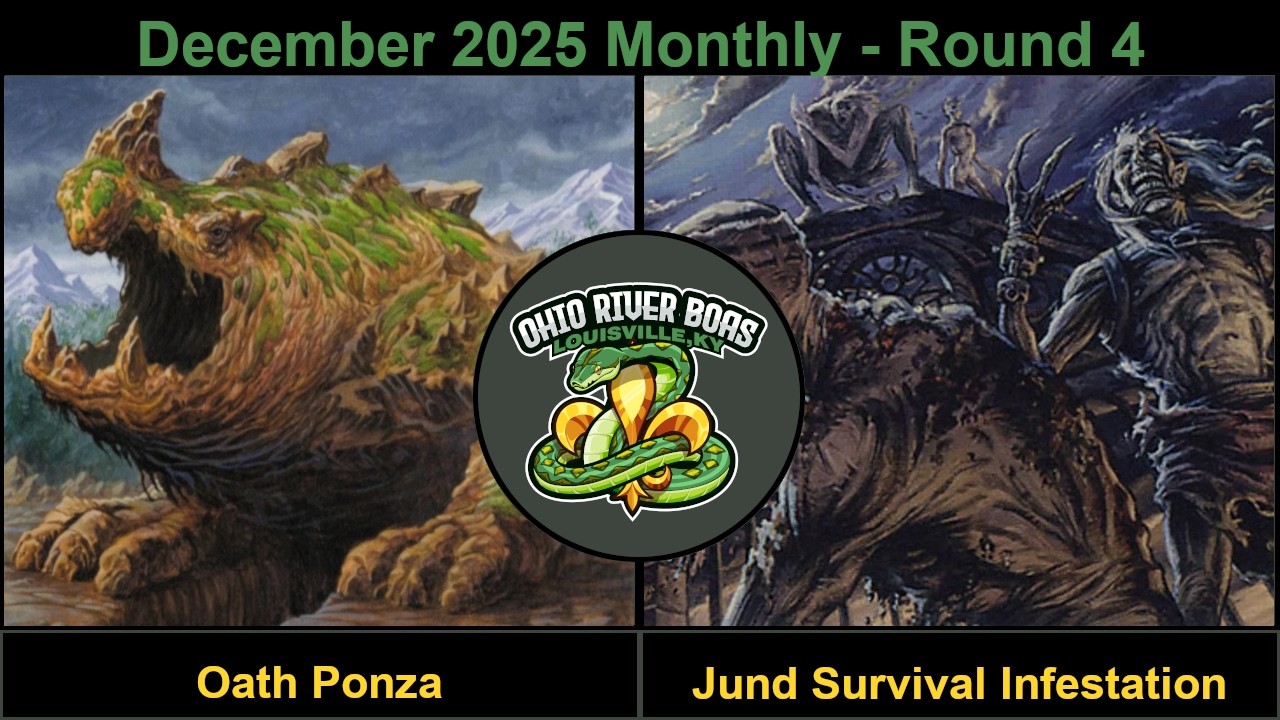 December Premodern Monthly - Round 4 - RG Oath Vs Jund Survival Infestation