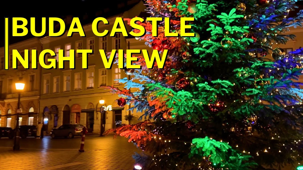 Buda Castle Christmas Preparations 🎄 & Night View of Budapest 🌃 | Walking Tour 4K