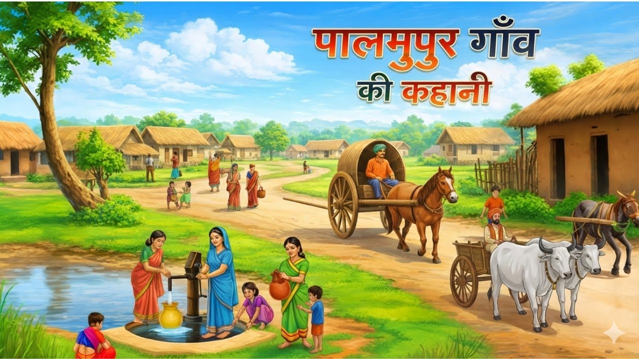 पालमपुर गाँव की कहानी🌾|| hindi cartoon kahaniya || moral stories new || new kahani ||
