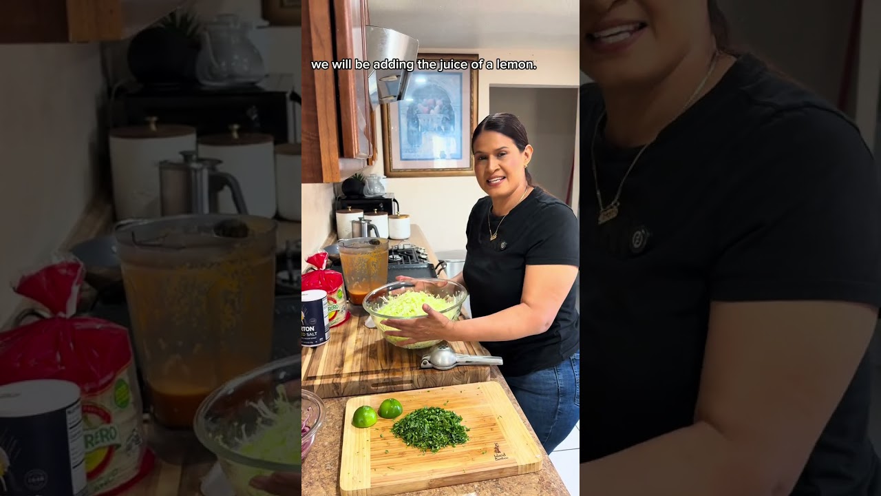 Ensalada de repollo para acompañar con tacos dorados 