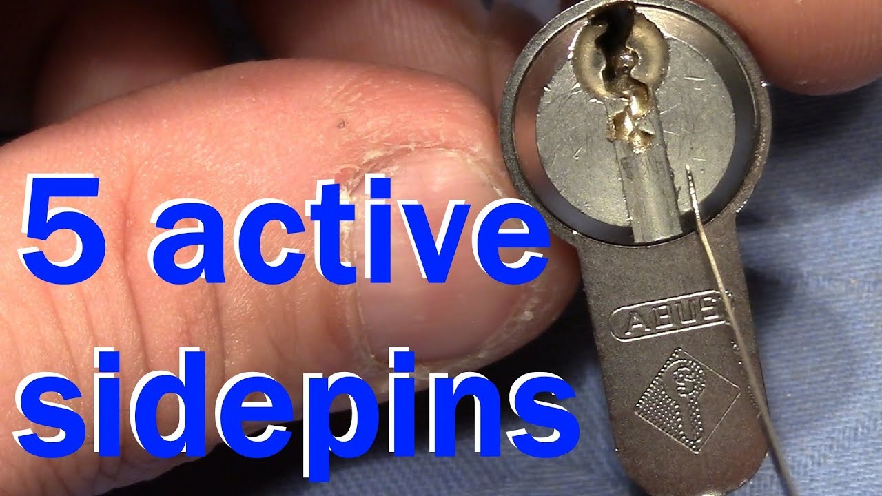 (picking 393) ABUS Pfaffenhain 6 pin euro lock with 5 active side pins - thanks 'Tallan Pick'