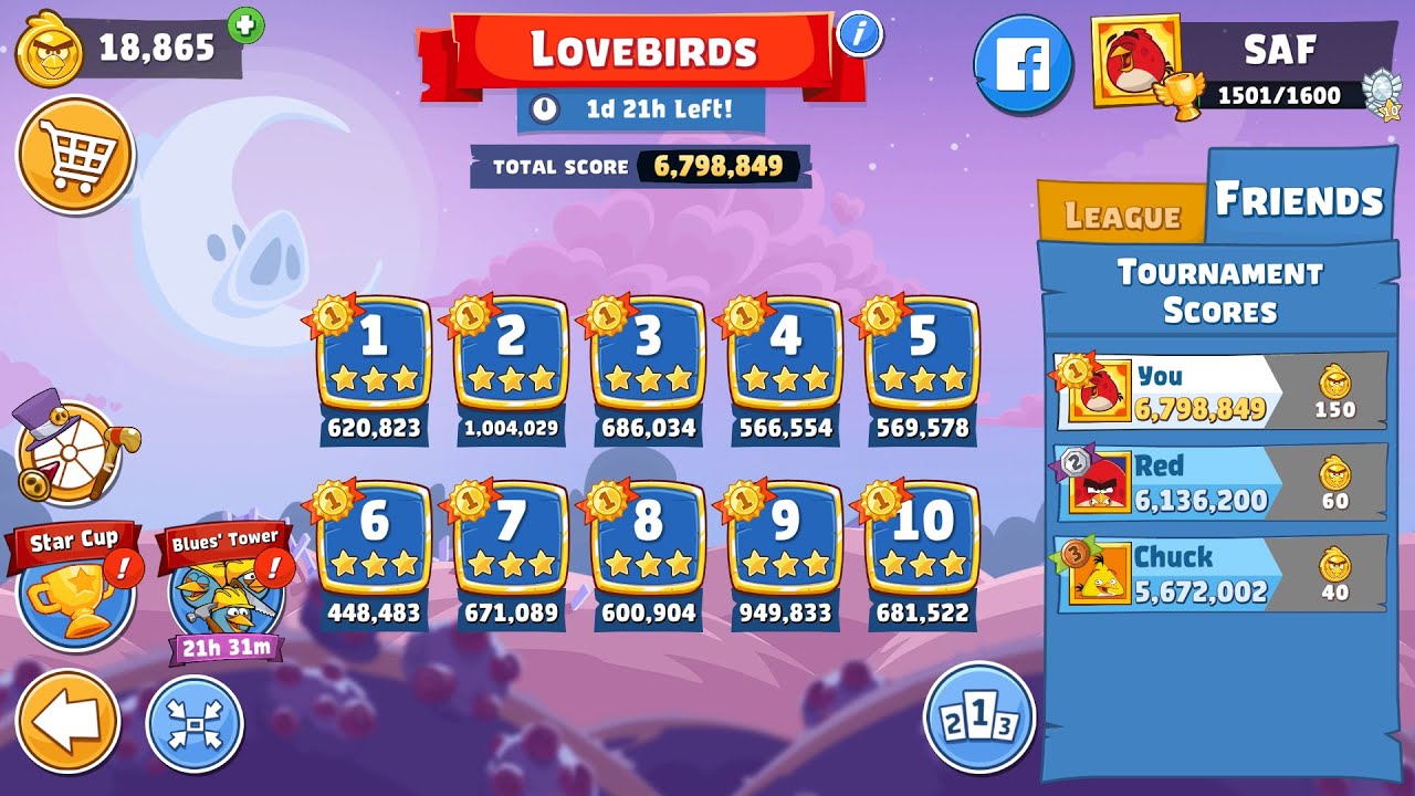 Angry Birds Friends. Lovebirds Tournament (13.02.2025). All 3 stars. Passage from Sergey Fetisov