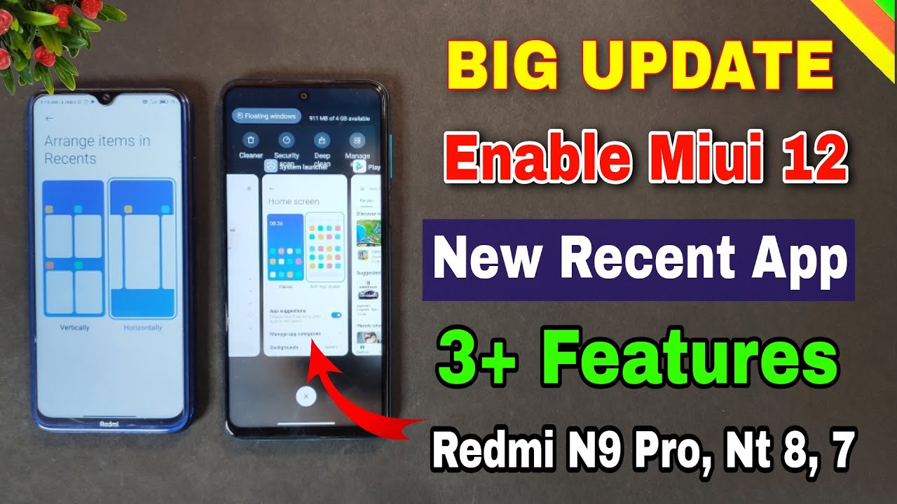 Miui 12 new recent apps feature design | Miui 12 ios recent apps design - Redmi note 9 Pro, note 8
