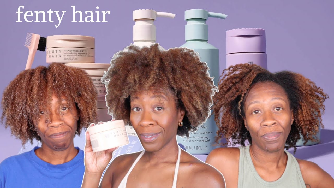 WHAT IS FENTY HAIR REALLY GIVING| Wash day & style on kinky coily 4b 4c hair |Heyknottygirl