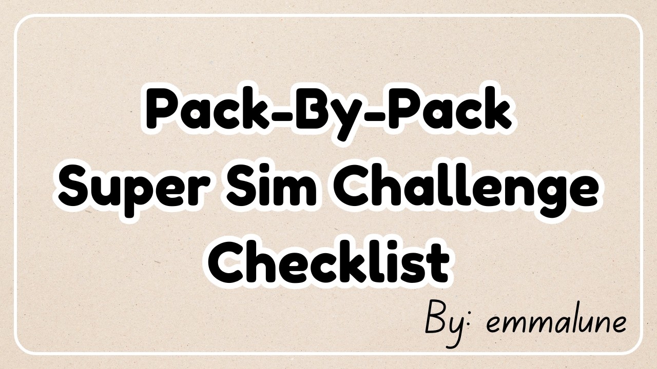 Free Super Sim Checklist For All!! ✨ 