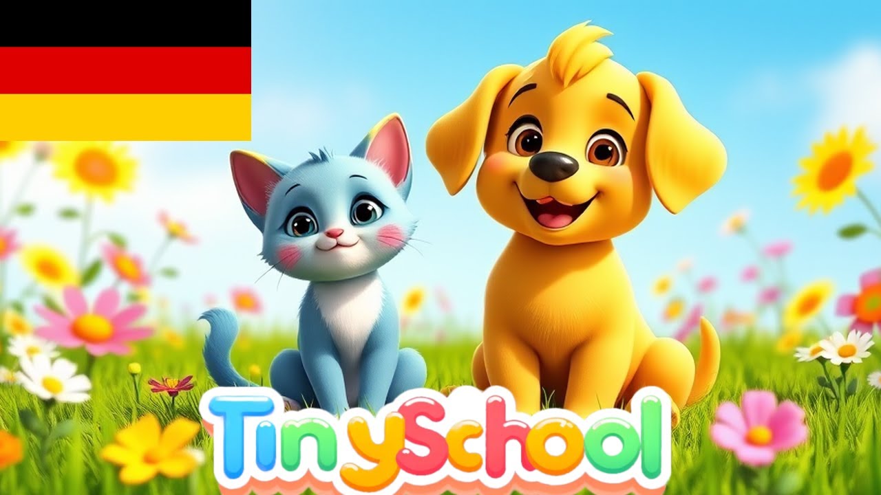 Bilderbuch für Kinder: Gelber Welpe und Himmelblaues Kätzchen – Das glänzende Abenteuer | tinyschool