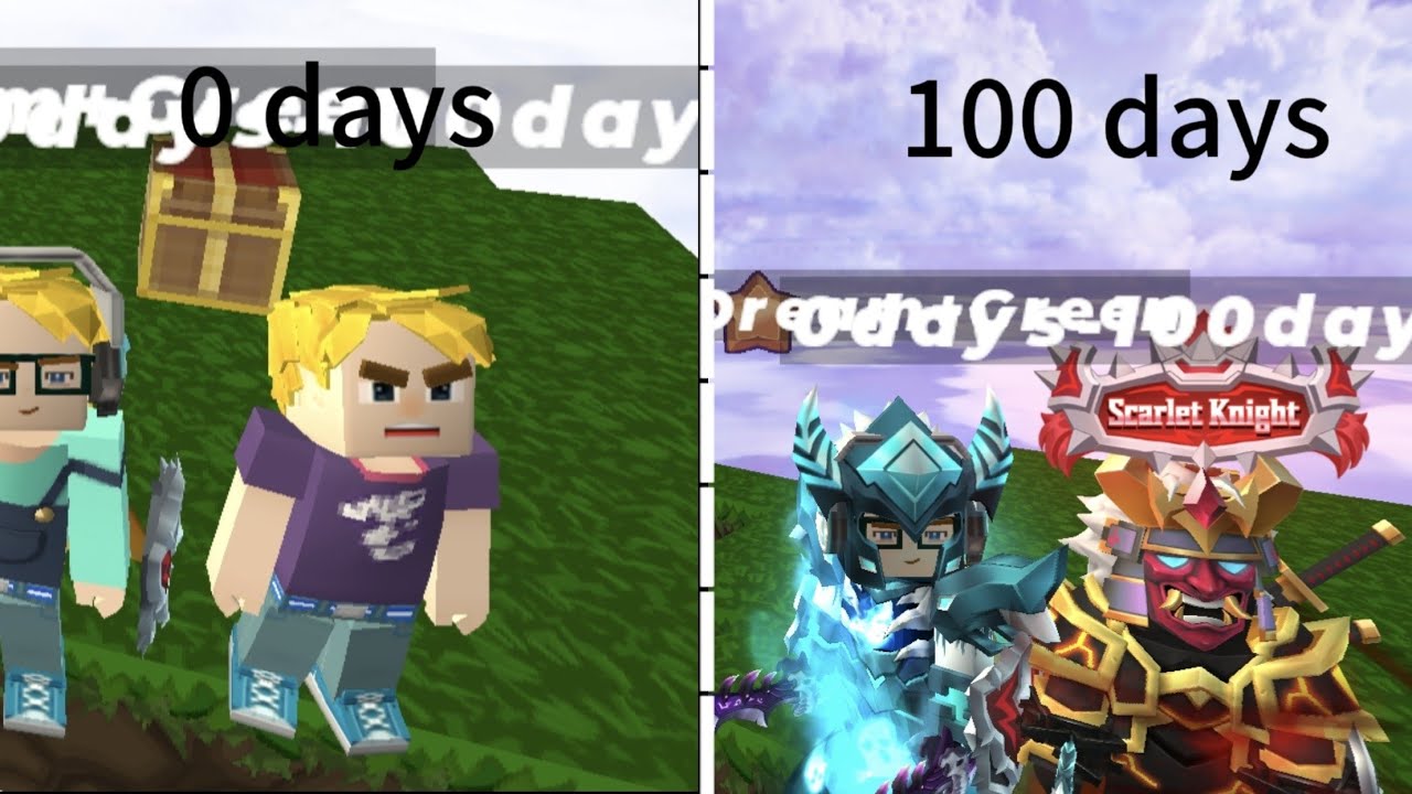 0-100 days in skyblock block man go with @Pream-alt 2 players