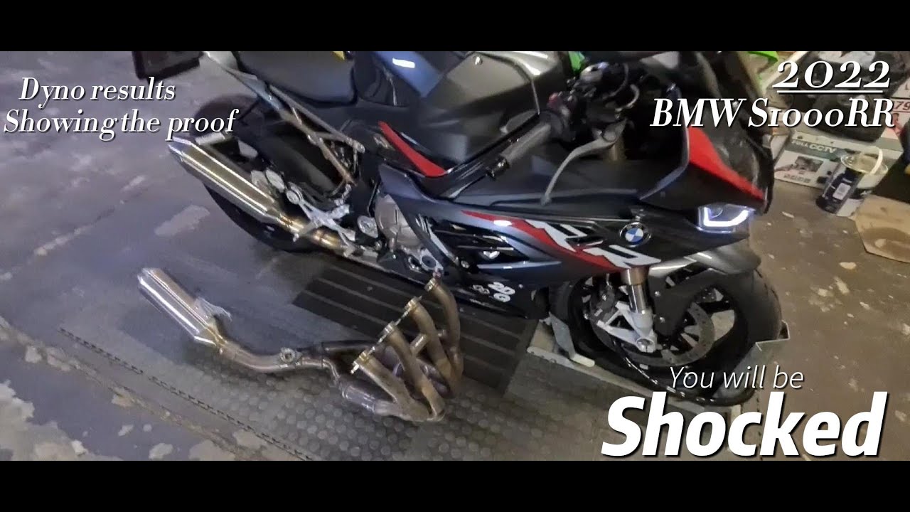 2022 BMW S1000RR Exhaust modification and dyno results