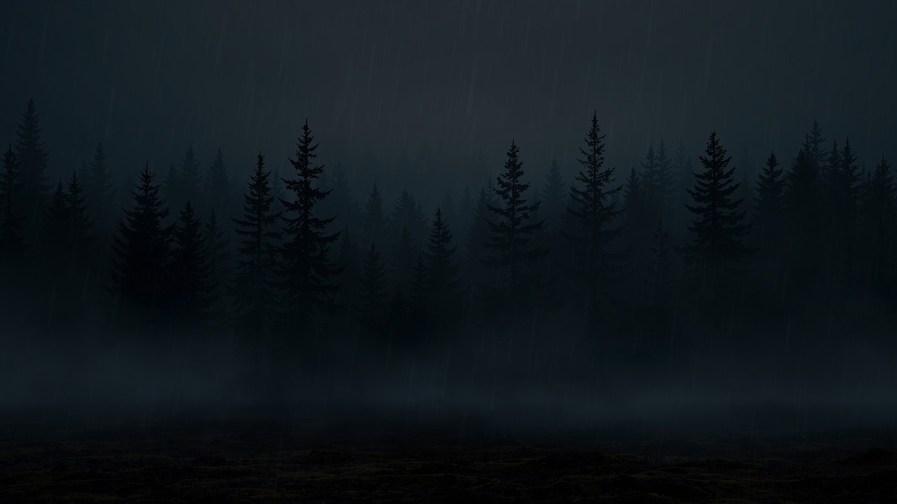 Hollow Pines Thunderline | Steady Rain & Rolling Thunder Through the Dark Forest | 10 HOURS