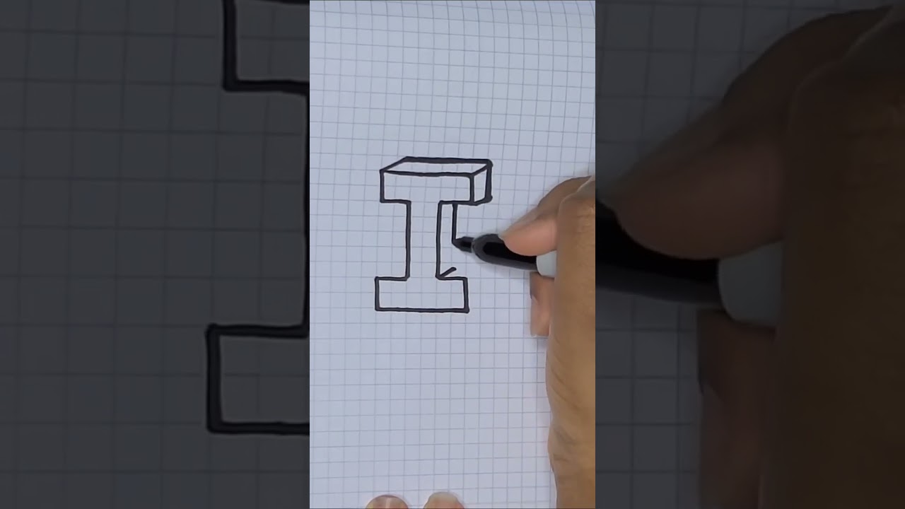 Cool letter | satisfying art|  Easy tutorial #drawing #shortsfeed#kidsdrawing #fundrawing