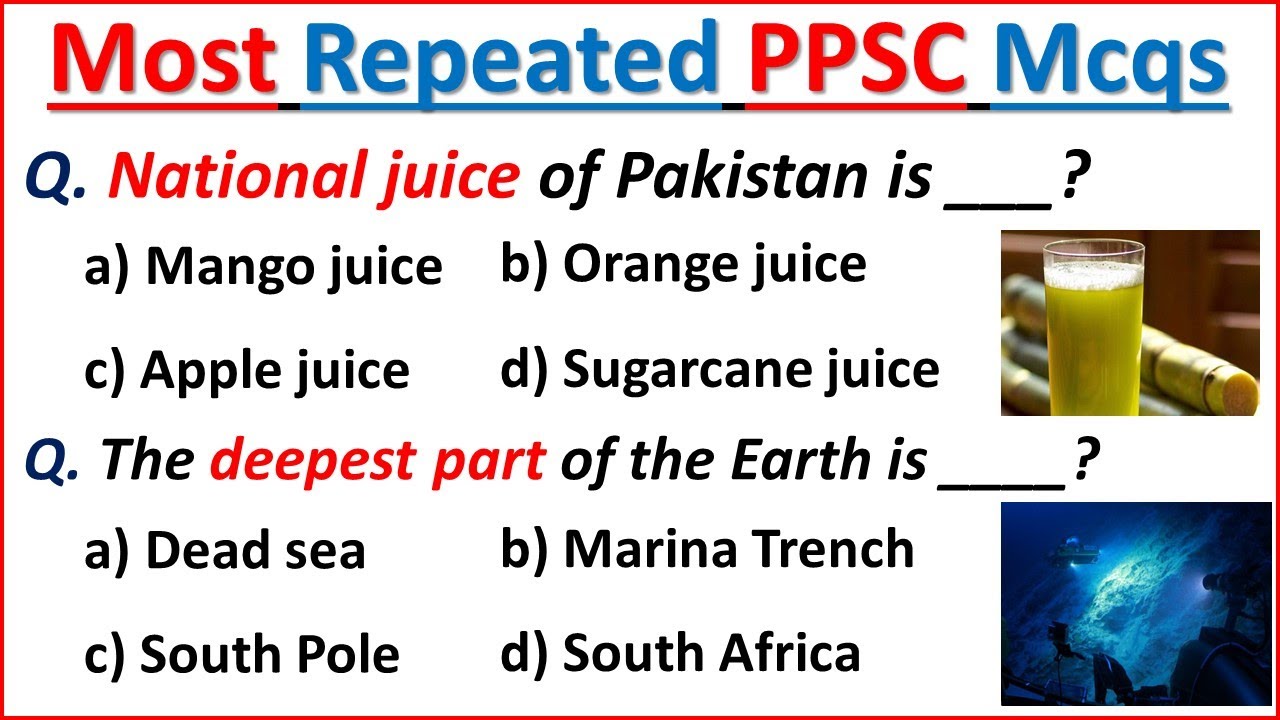 PPSC Most Repeated Mcqs | Most important ppsc mcqs | PPSC Past Papers mcqs | Knowledge Portal