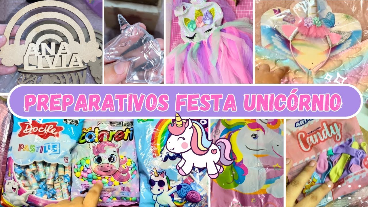 PREPARATIVOS FESTA UNICÓRNIO doces e recebidos Shopee | Ana Livia 3 anos