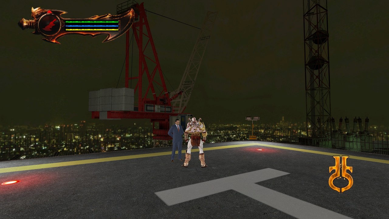 Kratos visits Millenium Tower Rooftop