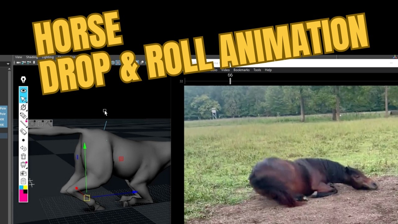 Animate a Horse Roll: Layering and BasicOverRig Method.