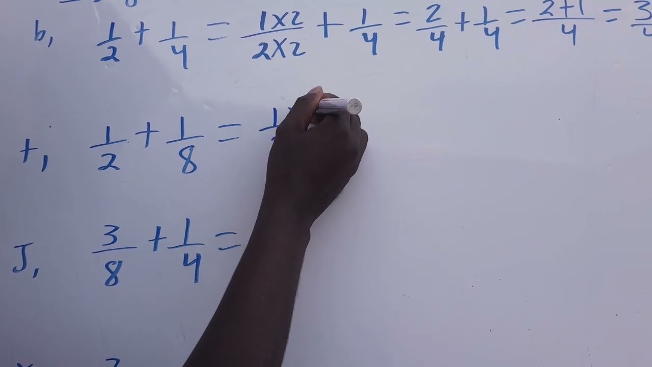 xisaab casharka 3aad ee Jajabka ( lesson 3 fractions)
