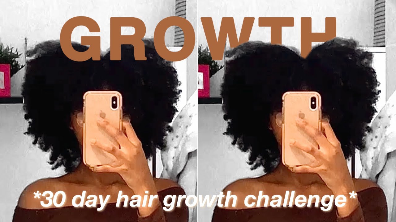 30 Day Natural Hair Growth Challenge || 4B/4C hair