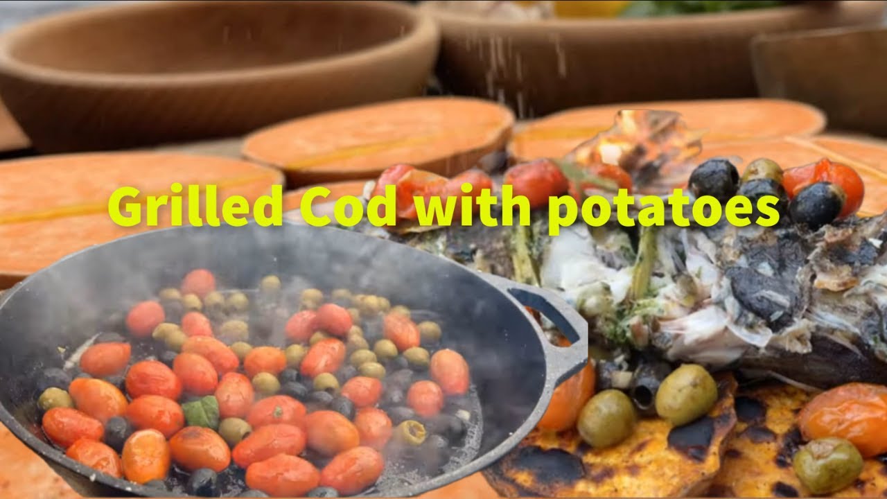 Готовим в лесу || Треска гриль с картофелем