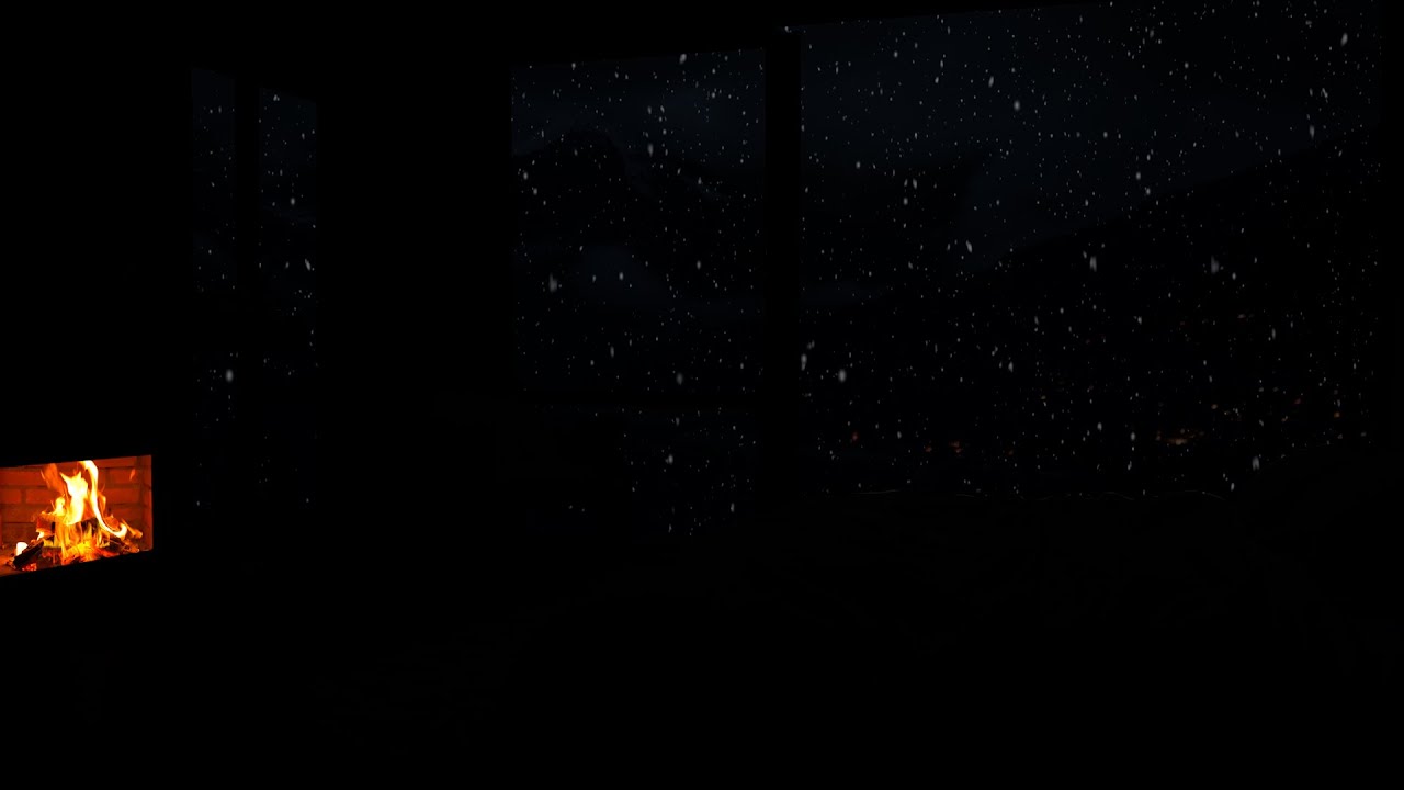 Powerful Blizzard & Gusty Wind Sounds with Fireplace | Calming Snow and Wind Noise for Deep Sleep