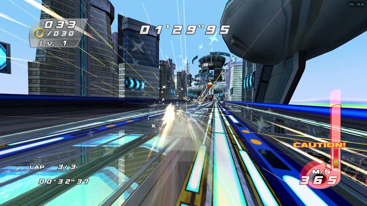 Sonic Riders TE v2.4.5: Metal City - Hyper Sonic (01'37''760)