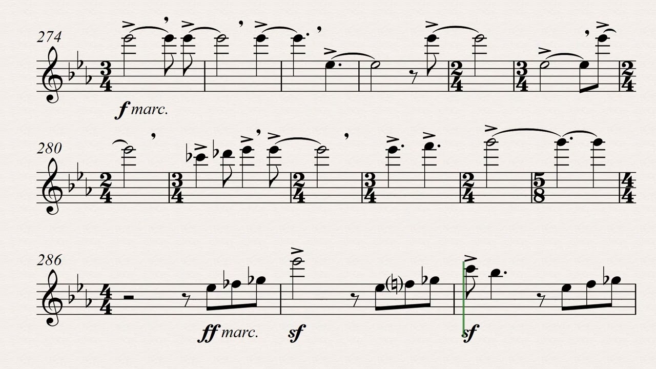 Copland, Aaron: Concerto for Clarinet  and Orchestra 2. part (after cadenza) (orchestra accomp. )