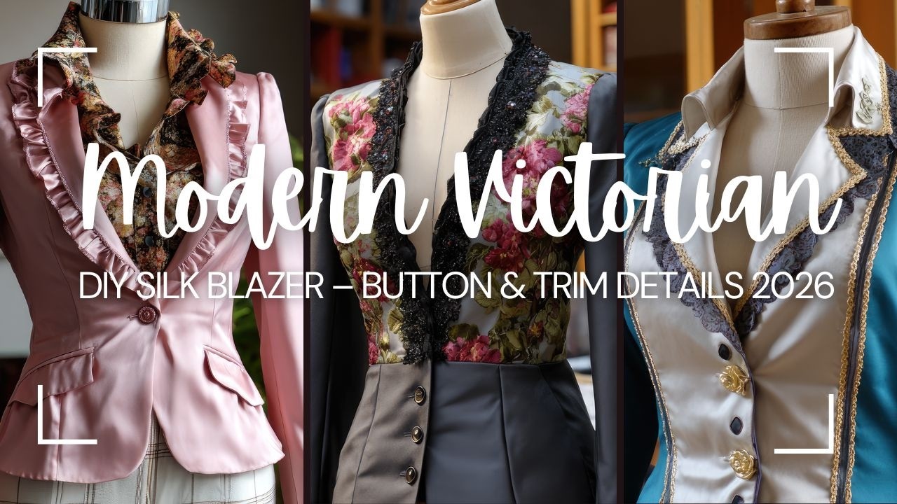 Modern Victorian: DIY Silk Blazer – Button & Trim Details 2026