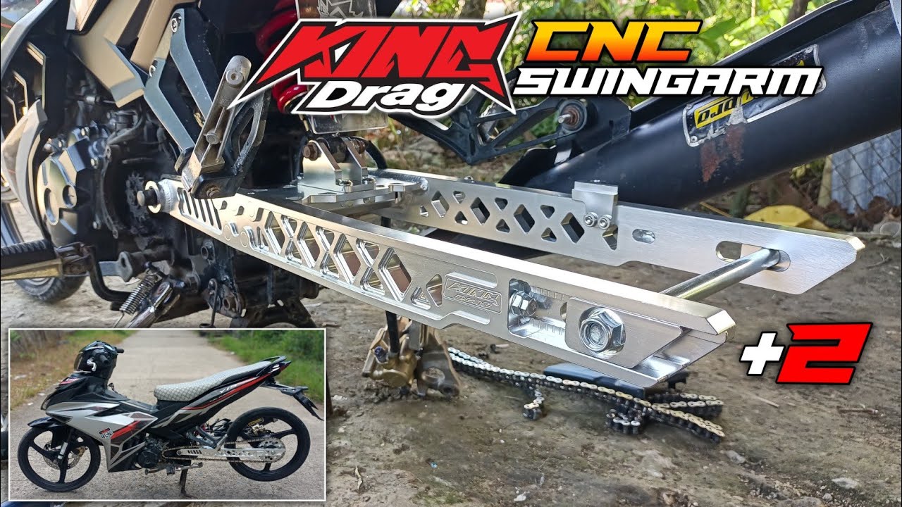 Kingdrag CNC swingarm +2 installed on Sniper 150 | Malaysian concept🇲🇾