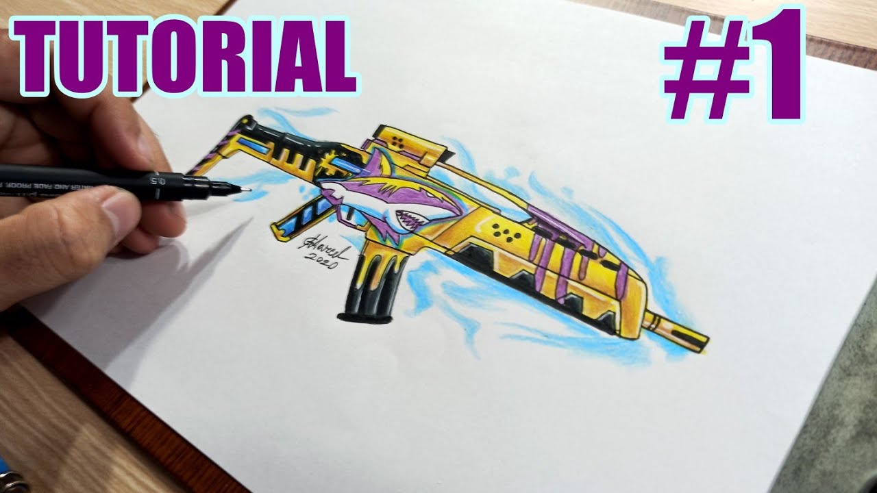 COMO DESENHAR A XM8-TUBA FREE FIRE #1 - Gambar Free Fire