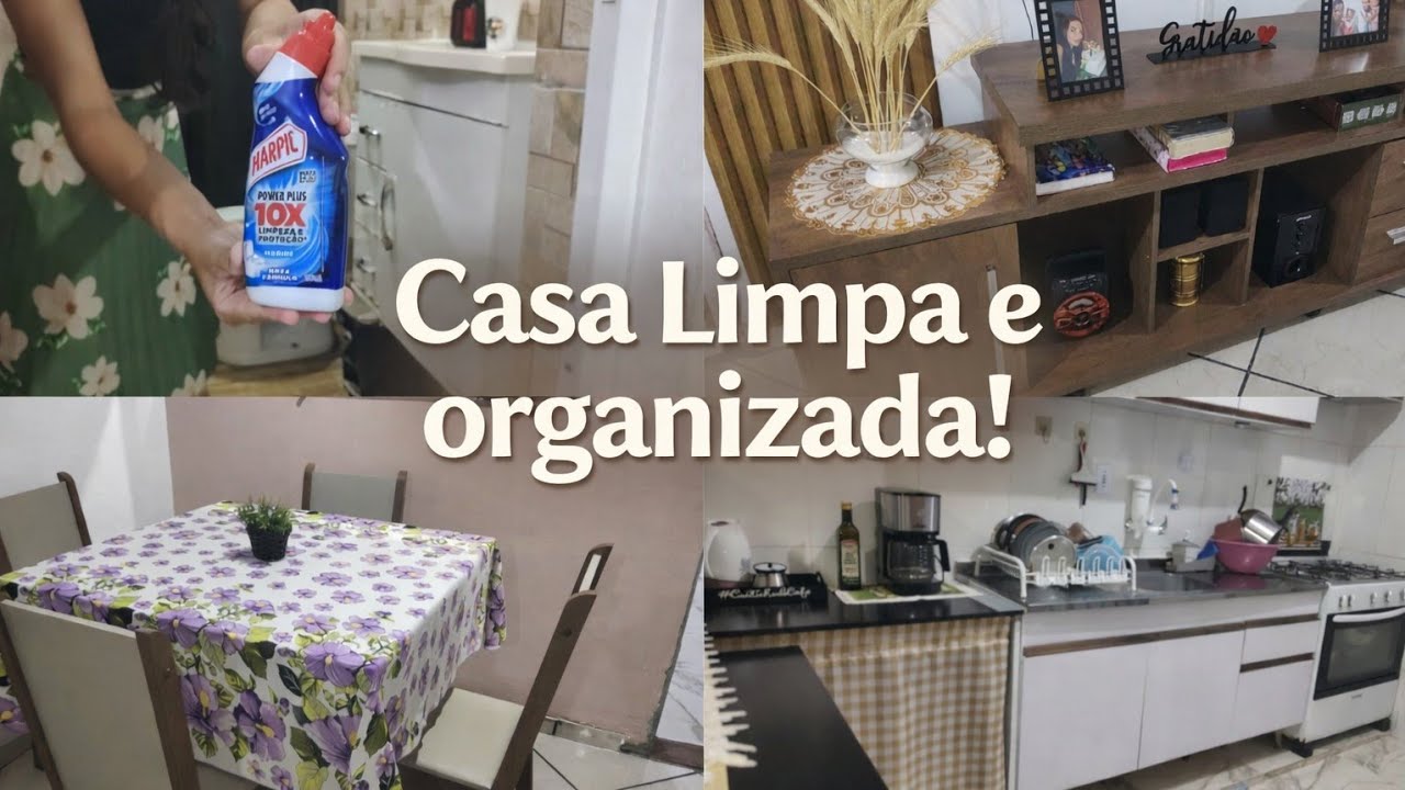  🏡 ✨ COMO DEIXO MINHA CASA LIMPA E ORGANIZADA | Limpeza Completa Trazendo paz e Aconchego