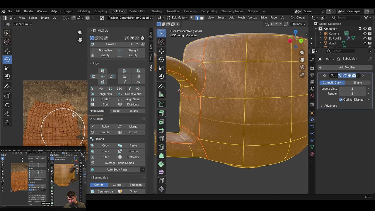 Learning how to make DONUT in Blender from BlenderGuru [ Day 5 ]