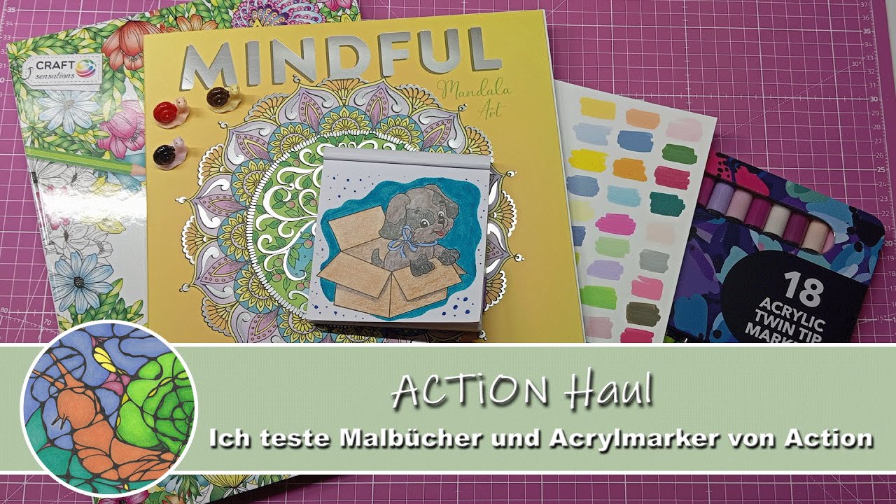 Action Haul - Ich teste Malbücher und Acrylmarker von Action