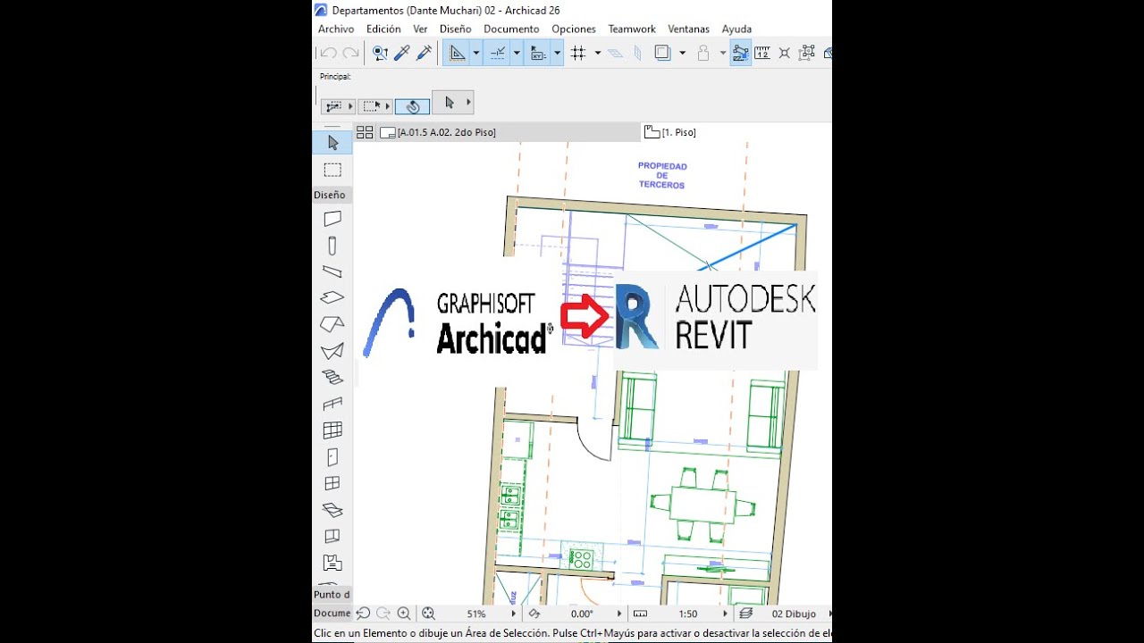 22 ARCHICAD 26, EXPORTAR UN PROYECTO DE ARCHICAD A REVIT, EXPORTAR UN ARCHIVO DE EXTENSION PLN A RVT