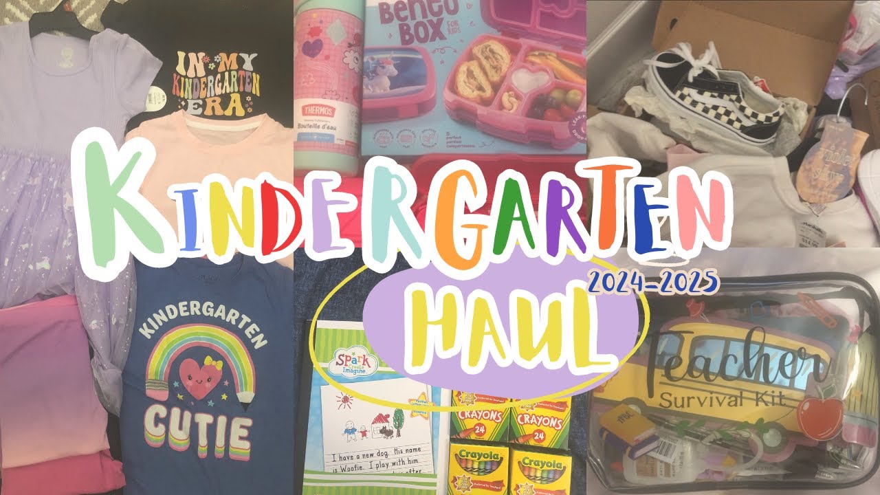 We have a Kindergartener 🥹| Kindergarten School Supplies Haul 2024 #backtoschool 