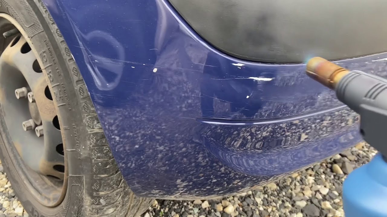 Satisfaisant !! Rénovez le plastique blanchit avec un chalumeau
