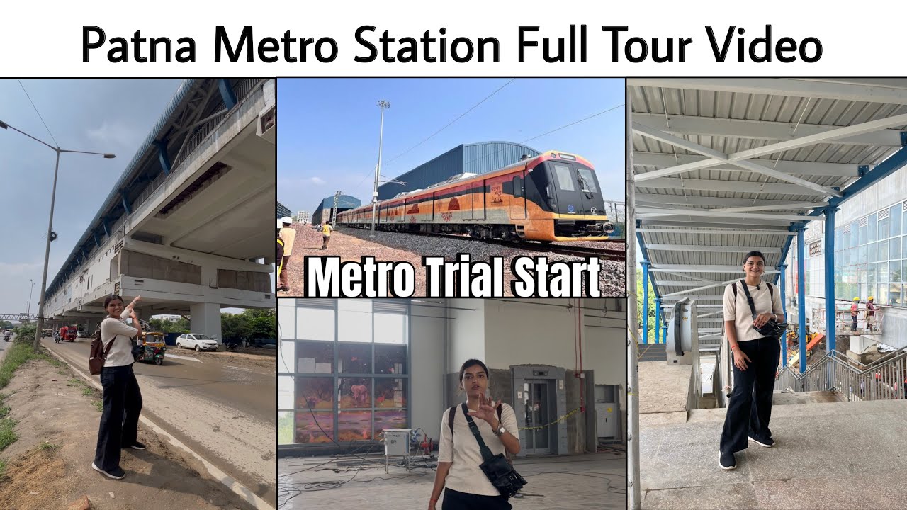 Patna में Metro Trial हुआ Start | Patna Metro Station Full Explore | Ticket Counter भी हुआ तैयार |