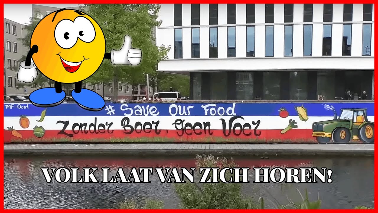 TROTS OP DE BOER Graffiti actie Relatief rustig verlopen boerenprotest in Almelo #saveourfood