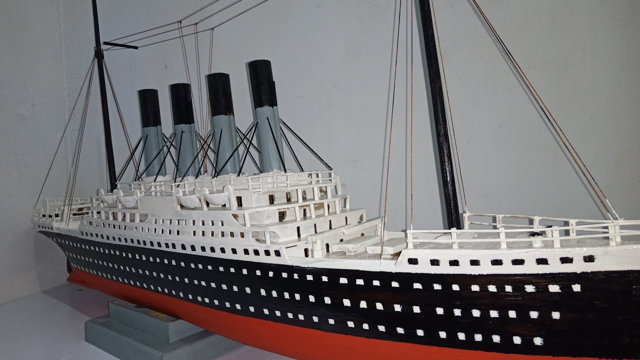 Full Vidio --pembuatan miniatur kapal titanic || 138
