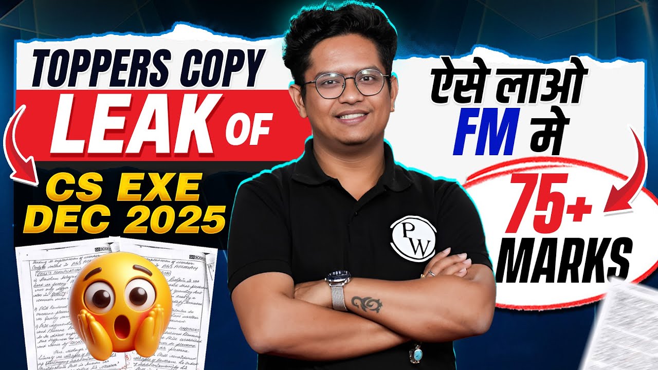 CS Executive Topper Copy Analysis 🔥 | How to Score 79 in FM ? | CS Exe June / Dec 2026 Strategy