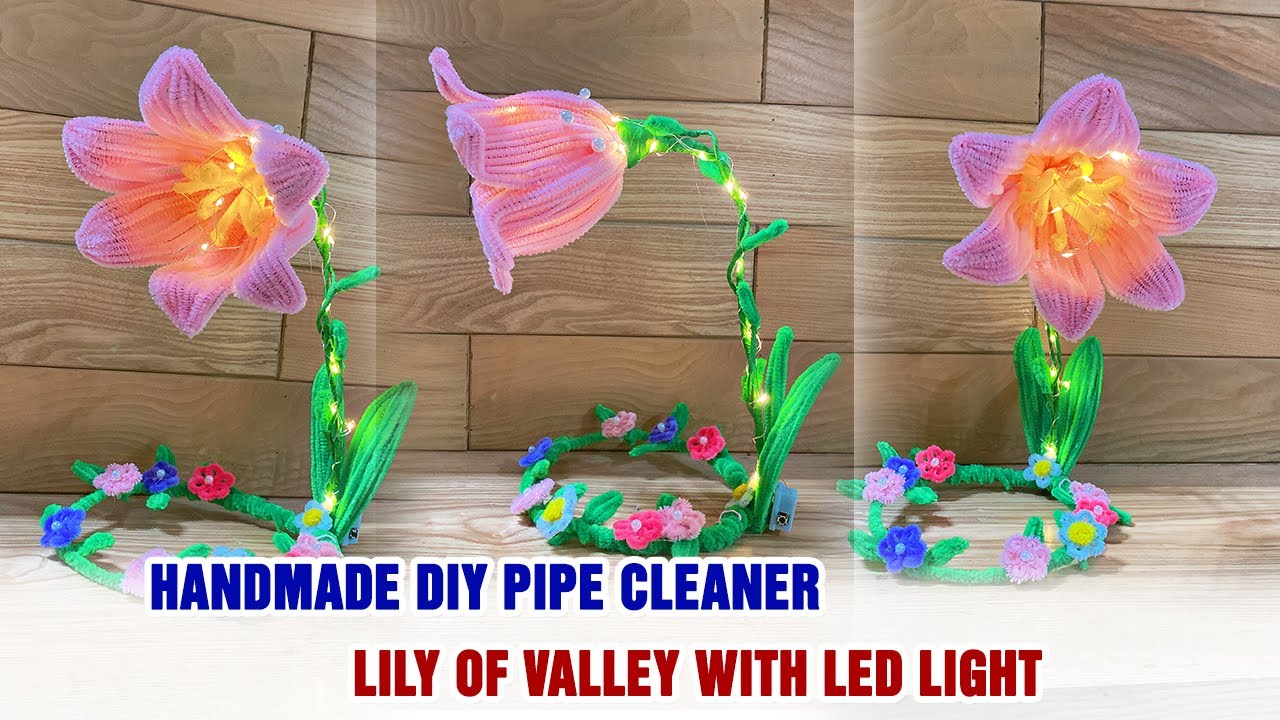 How to Make lily of the valley lights tutorial | Pipe cleaner Lily of the valley | diy pipe cleaner