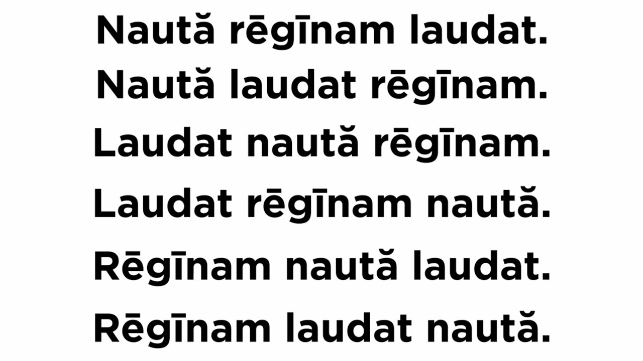 Word Order in Latin (Syntax)