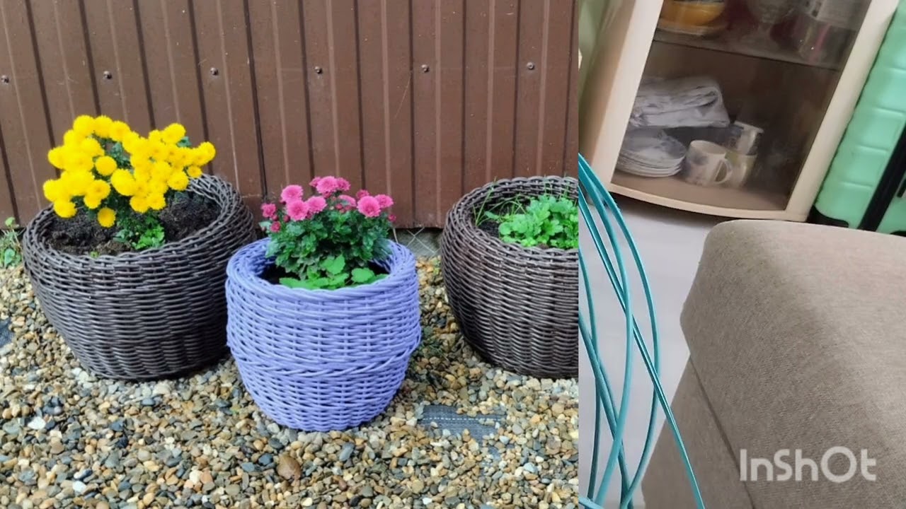Плетение из искусственного ротанга Узор цепочка.
